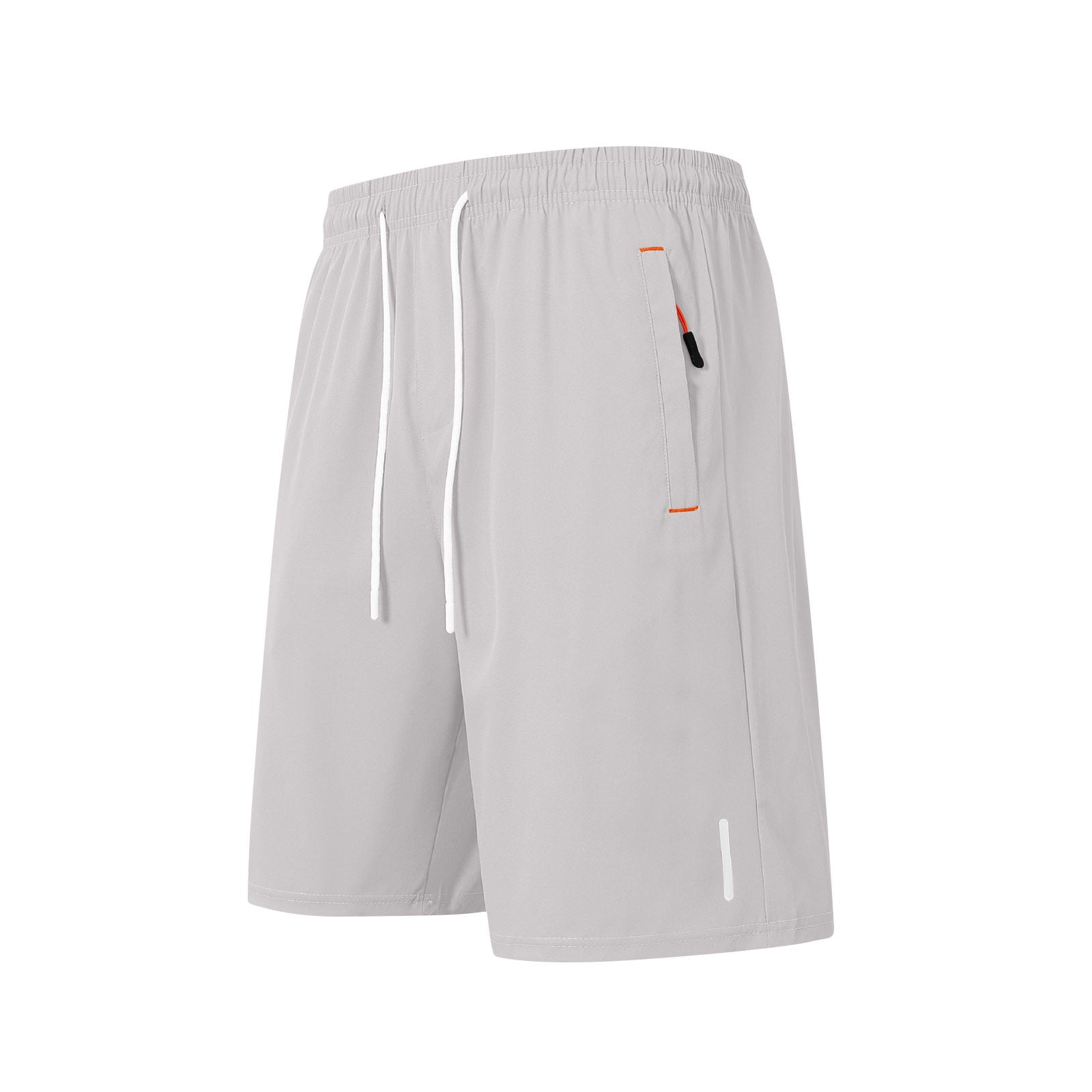 LMOIPLI Men s Athletic Shorts Running Quick Drying Active Wear Breathable Workout Hiking Basketball Outdoor Shorts with Zipper Pockets Gray M