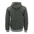 thumbnail image 2 of 9 Crowns Men's Speckled Varsity Stripe Hoodie Jacket Pant Tracksuit Set (Medium, Dark Grey), 2 of 5