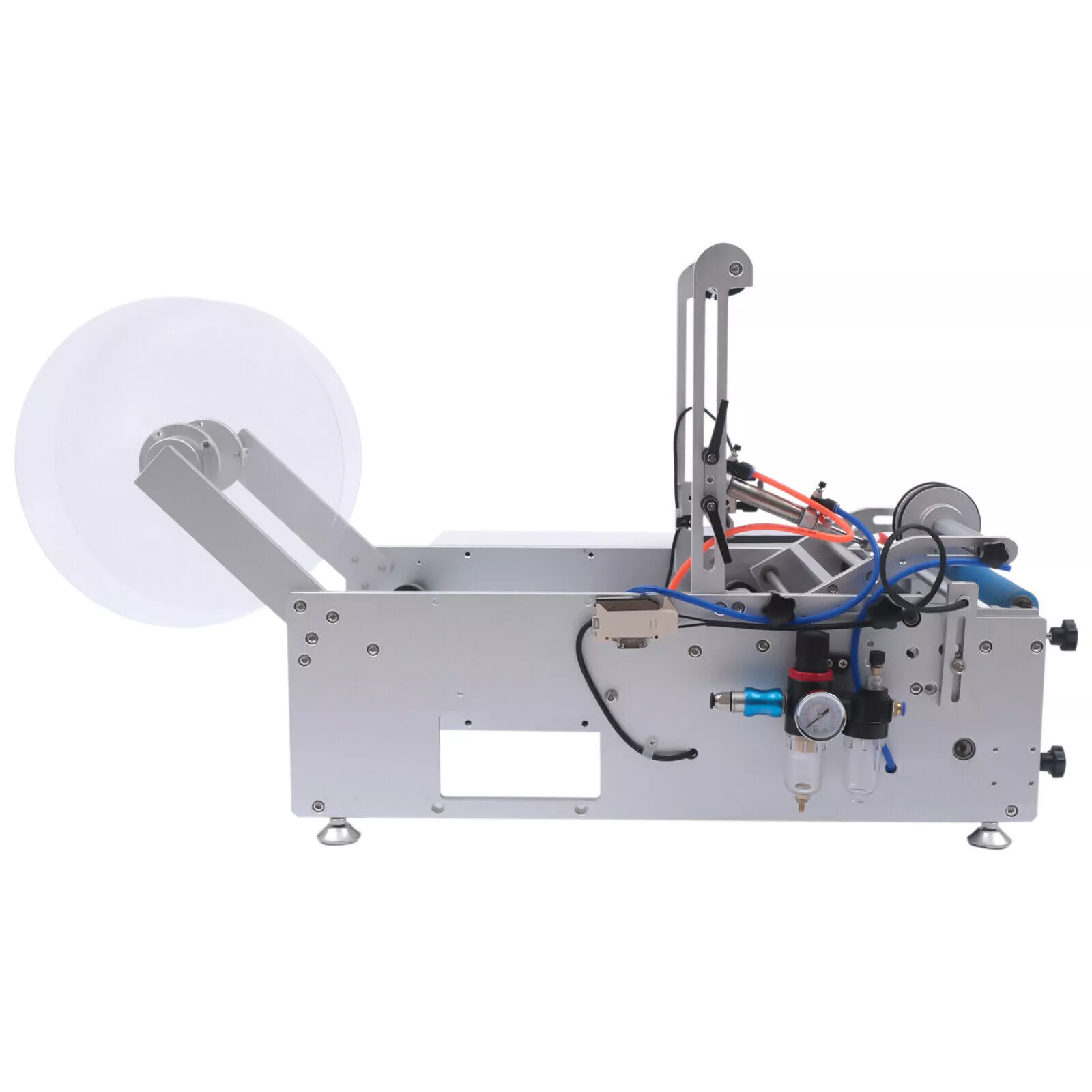 Fichiouy Semi-Automatic Round Bottle Labeler Labeling Machine 20mm-120mm (110V)