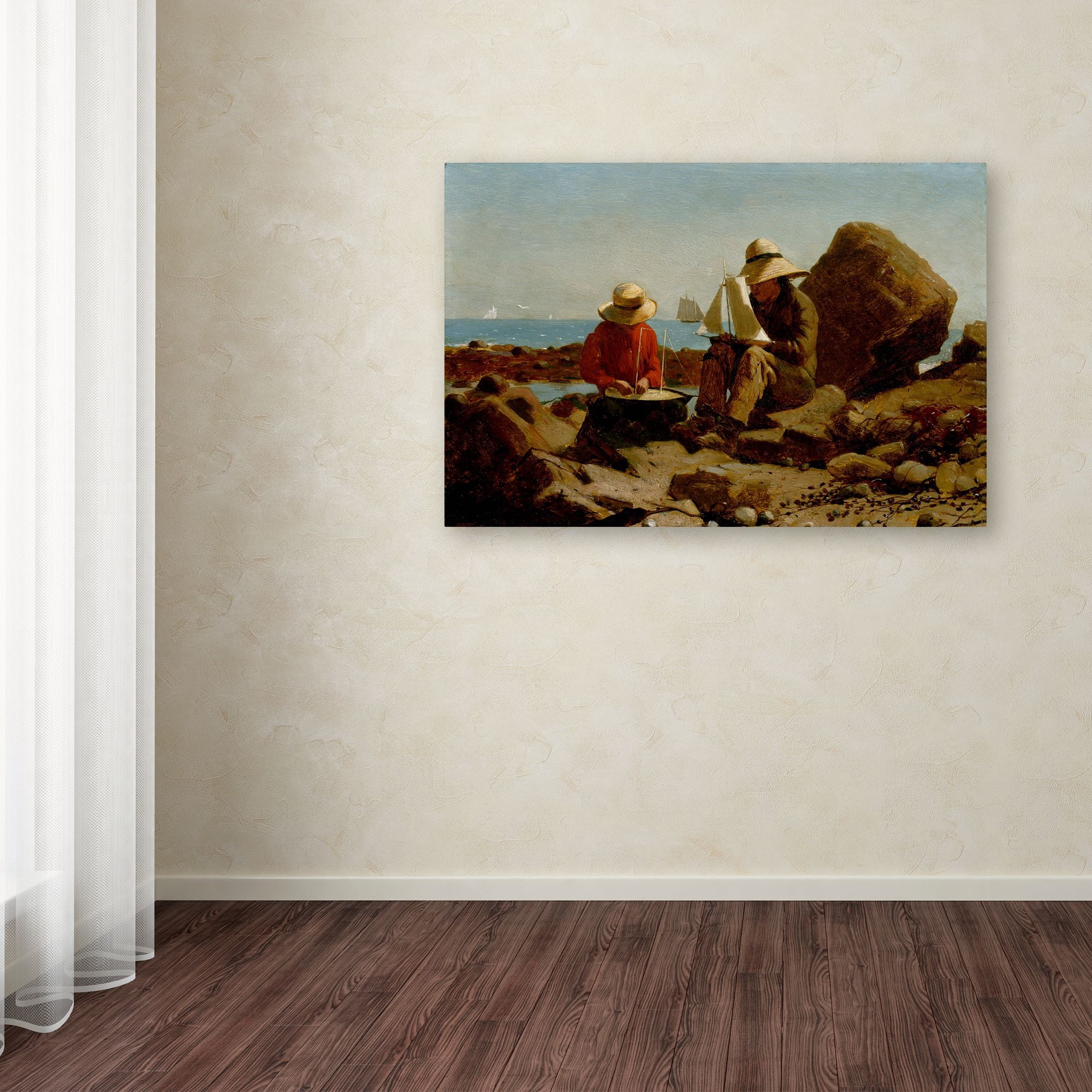 Trademark Fine Art 'The Boat Builders' Canvas Art by Homer