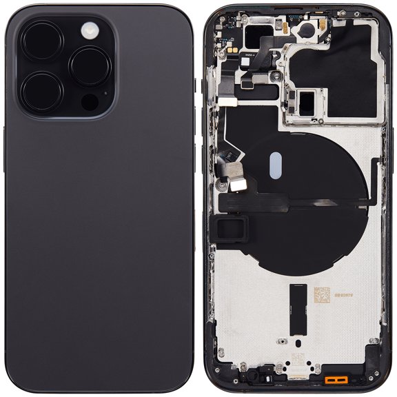 Replacement Back Housing W/Small Installed For iPhone 14 Pro(International)(No Logo)(Aftermarket  )(Space Black)