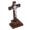 thumbnail image 1 of Crucifix Table Cross, Stable Base Wood Crucifix Cross Sturdy Durable Hand Crafted  For Office, 1 of 8
