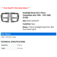 thumbnail image 2 of Headlight Bezel Set 2 Piece - Compatible with 1985 - 1991 GMC G1500 1986 1987 1988 1989 1990, 2 of 2
