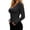 Black, variant on Wenini Women Solid Ribbed Knit Base Layer V Neck Slim Fit Long Sleeve Pullover Sweater Basic Casual Layering Top Fall Winter Trendy Outfits