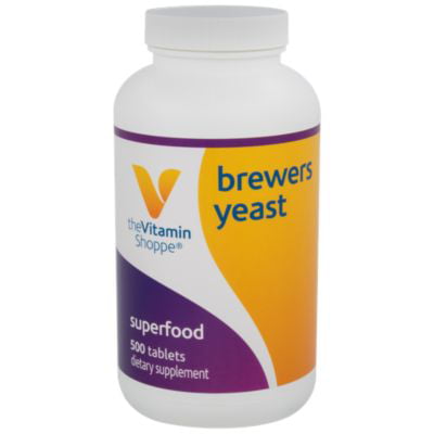 The Vitamin Shoppe Brewer's Yeast 3,900MG, Superfood, Source of B Vitamins, Naturally Occurring Trace Minerals (500 (Best Brewers Yeast Tablets)