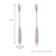 thumbnail image 4 of Par Aretes Largos Gota Elegantes Pendientes Colgantes Mujer-Rosa dorada, 4 of 5