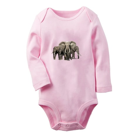 

Waiting For Milk Funny Rompers Newborn Baby Unisex Bodysuits Infant Animal Elephant Jumpsuits Toddler 0-12 Months Kids Long Sleeves Oufits (Pink 0-6 Months)