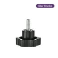 thumbnail image 3 of Uxcell Star Knobs, M8x20mm Plastic Hex Shaped Clamping Handle Screw Knobs, Hand Tightening Star Screw Knob, 3 of 6