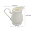 thumbnail image 3 of Miangastore White Ceramic Creamers With Handle Small Syrup Pitcher For Farmhouse Coffee Milk Sauces Mini Jug Cup Creamer 280ml, 3 of 8