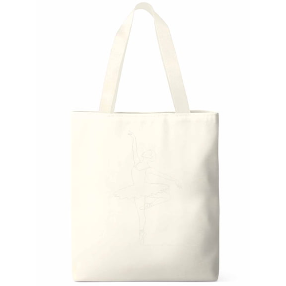 Canvas Tote Bags,Reusable Grocery Bag Shopping Bags Ballet Girl Washable Cloth Bags Work Tote Bag for Women Men