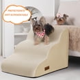 thumbnail image 3 of Rampa para perros Aodisman de 3 escalones antideslizante color beige, 40 cm de alto, 3 of 7