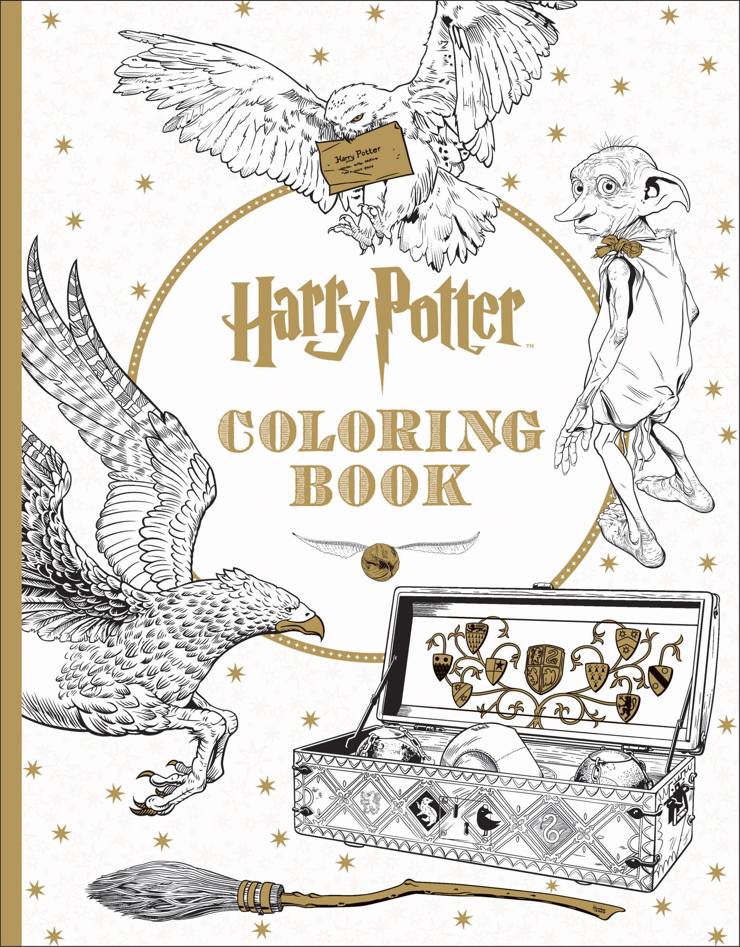 Harry Potter coloring book with pages dollhouse miniature book