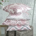 thumbnail image 3 of Phantoscope New Living Series Duplex Printing Decorative Throw Pillow, 18" x 18", Pink/Gray, 4 Pack, 3 of 4
