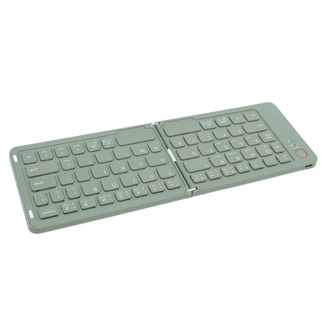 Foldable Keyboard, Slim Design and Secure Magnets, Portable Keyboard for Phone Tablet Laptop, 67 Keys Compact Keyboard Rechargeable