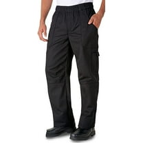 Unisex Baggy Style Men Women Black Color Chef Cook Pants Trouser with Draw String for Food Service, Bakers and Culinary Professional Size XL
