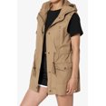 thumbnail image 3 of TheMogan Women's PLUS Drawstring Loose Fit Utility Vest Sleeveless Military Jacket, 3 of 7