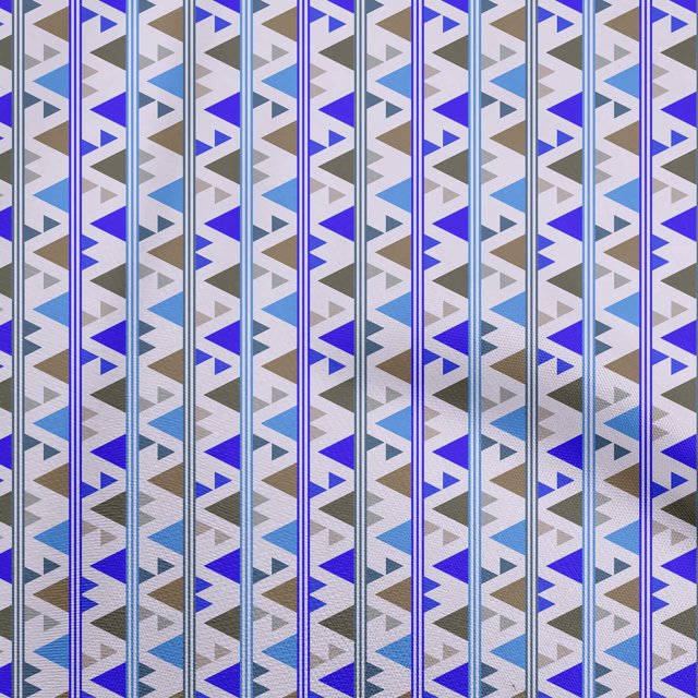 oneOone Polyester Spandex Medium Blue Fabric Geometric Sewing Craft Projects Fabric Prints By Yard 56 Inch Wide