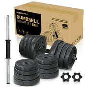 Pixnor Dumbbells Weight Sets Adjustable 66 Lb./30kg Dumbbells Non-slip Gym Home Fitness Exercise Training Dumbbells in Black