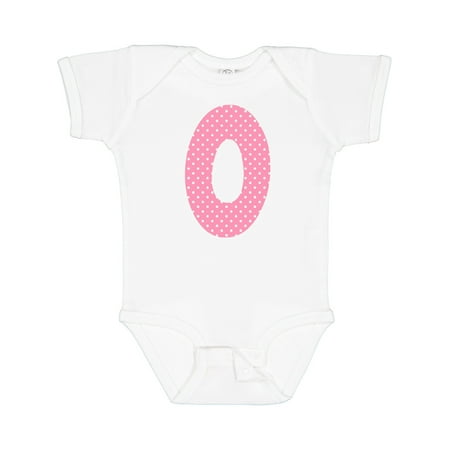 

Inktastic Pink and White Polka Dots Letter O Gift Baby Boy or Baby Girl Bodysuit