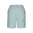 thumbnail image 6 of Womens Stretch Belt Pants String Shorts Pants Hollowed Out Lace Elastic Waist Drawstring Casual Shorts, 6 of 8