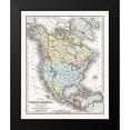 thumbnail image 2 of Mitchell 15x18 Black Modern Framed Museum Art Print Titled - North America United States Mexico Canada, 2 of 5