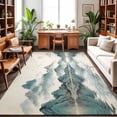 Area Rug 3x5ft, Chinese Zen Landscape Ombre Washable Rugs for Living ...