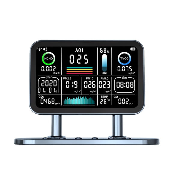 Tuya Wifi 13 in 1 Air Quality Monitor Meter TVOC HCHO PM2.5 PM1.0 PM10 Temperature and Humidity Carbon Dioxide Detector