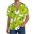 thumbnail image 1 of Fotbe Green Apple Camisa Estampada de Manga Corta para Hombre, Casual de Verano, Estilo Playero, Sin Arrugas-Medium, 1 of 5