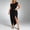 Black, variant on One Shoulder Wedding Dresses for Women Short Sleeve Midi Formal Plus Size Cocktail Dresses Slim Fit Bodycon Ruched Solid Dresses