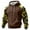 Light Brown, variant on Men’s Pullover Hoodie with Camouflage Print Long Sleeve Drawstring Hooded Sweatshirt Casual Loose Fit Kangaroo Pocket Dark Blue L