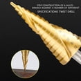 thumbnail image 2 of HSS Step Drill Bit Set Titanium Coated Straight Slot 10-45mm, Large Pagoda Drill Hole Reamer, 2 of 4