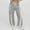 Gray, variant on Olyvenn Women's Baggy Wide Leg Pants Casual Drawstring Elastic Waisted Contrast Color Workout Y2K Track Pants Beige S