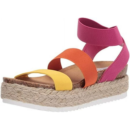 Steve Madden Kimmie Multi Platform Espadrille Wedge Sandal (6, Multi)