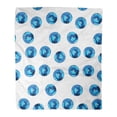 thumbnail image 1 of NUDECOR Flannel Throw Blanket Green Black Abstract Sequins Round Small Blue Colorful Celebration Soft for Bed Sofa and Couch 58x80 Inches, 1 of 1