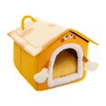 thumbnail image 2 of Cama para gatos suave y extraíble, lavable, para perros, cachorros y gatos L amarilla, 2 of 8