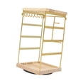 thumbnail image 5 of yotijay Rotating Jewelry Organizer Display Jewelry Display Rack Elegant Tabletop Earring Gold, 5 of 9