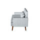 thumbnail image 2 of Loveseat 115 cm, pequeño loveseat moderno tapizado en tela, sofá de dos plazas Mid Century con cojín lumbar, patas de nogal, apto para espacios pequeños, gris,Gris, 2 of 2