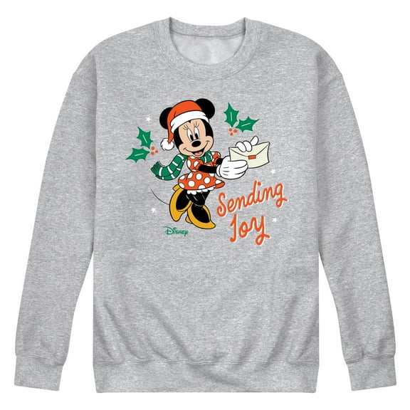 Disney - Minnie Mouse Sending Joy - Men's Crew Fleece Sweatshirt Sweatshirt