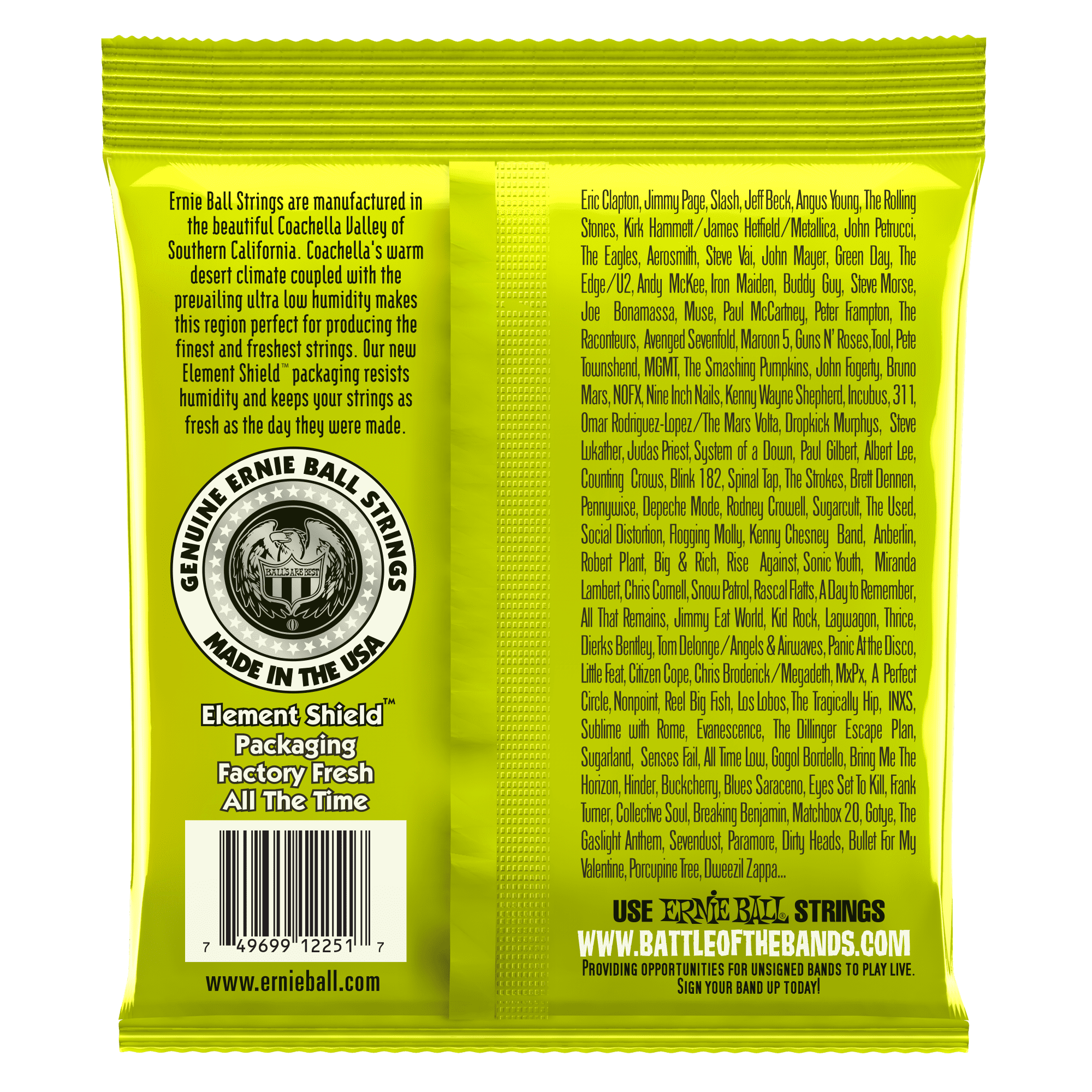 12 PACK Ernie Ball 2251 Classic Pure Nickel Slinky Electric Guitar Strings 10-46