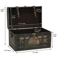 thumbnail image 2 of Household Essentials 22" TOTTY Vintage Storage Trunk, Green and Black, 2 of 11