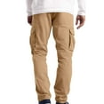thumbnail image 6 of Khaki Cargo Pants For Men Men'S Four Seasons Street Casual Sports Double Pleated Design Solid Color Multi Pocket Straight Tube Zipper Leg Drawstring Cargo Pants, 6 of 6