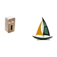 thumbnail image 1 of caja de pañuelos,Funda para caja de pañuelos de cuero sintético para dormitorio,Figura de velero,Escultura de velero de hierro para decoración de oficina y hogar,Estatua de barco de, 1 of 8