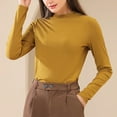 thumbnail image 4 of Besolor Women's Crew Neck Long Sleeve Pullover Undershirt Casual Comfy Basic Tee Ladies Solid Color Layering Tops, 4 of 6