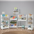 thumbnail image 6 of RiverRidge Kids 24in 4-Tier Ladder Shelf Toy Organizer, Book Storage, and 2 Black Bins, 6 of 11