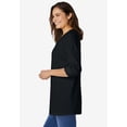 thumbnail image 3 of Woman Within Plus Size Three-Quarter Sleeve Thermal Sweatshirt, 3 of 6