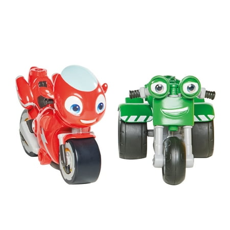 Ricky Zoom & DJ 2 Pack – 3-inch Action Figures – Free-Wheeling, Free Standing Toy Bikes for Preschool Play