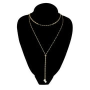 Time and Tru Y Necklace with Pearls