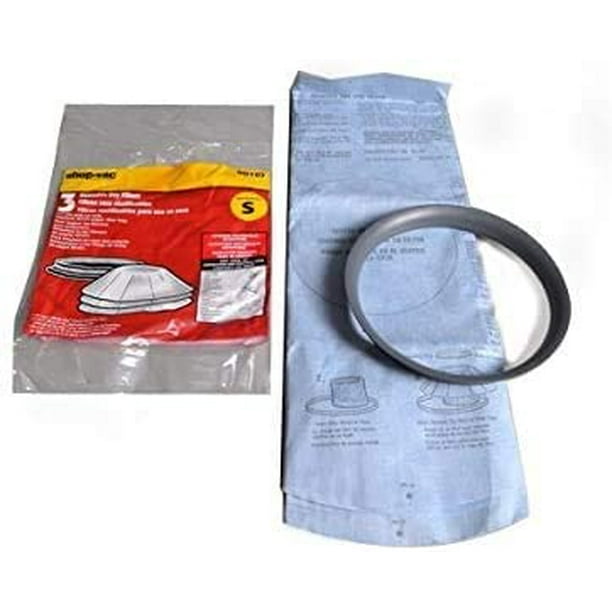 Shop Vac Genuine 90107 90107 Reusable Dry Filter 3 Pack with Mounting Ring