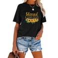 thumbnail image 2 of Anbech Sunflower T-Shirt for Women Graphic Butterfly Printed Short Sleeve Tee Tops with Crew Neck, 2 of 4