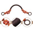 thumbnail image 3 of Uxcell 18.1" Wooden Beaded Bag Handles Purse Strap Handle for Purse Making, 4Pack Red Brown, 3 of 6
